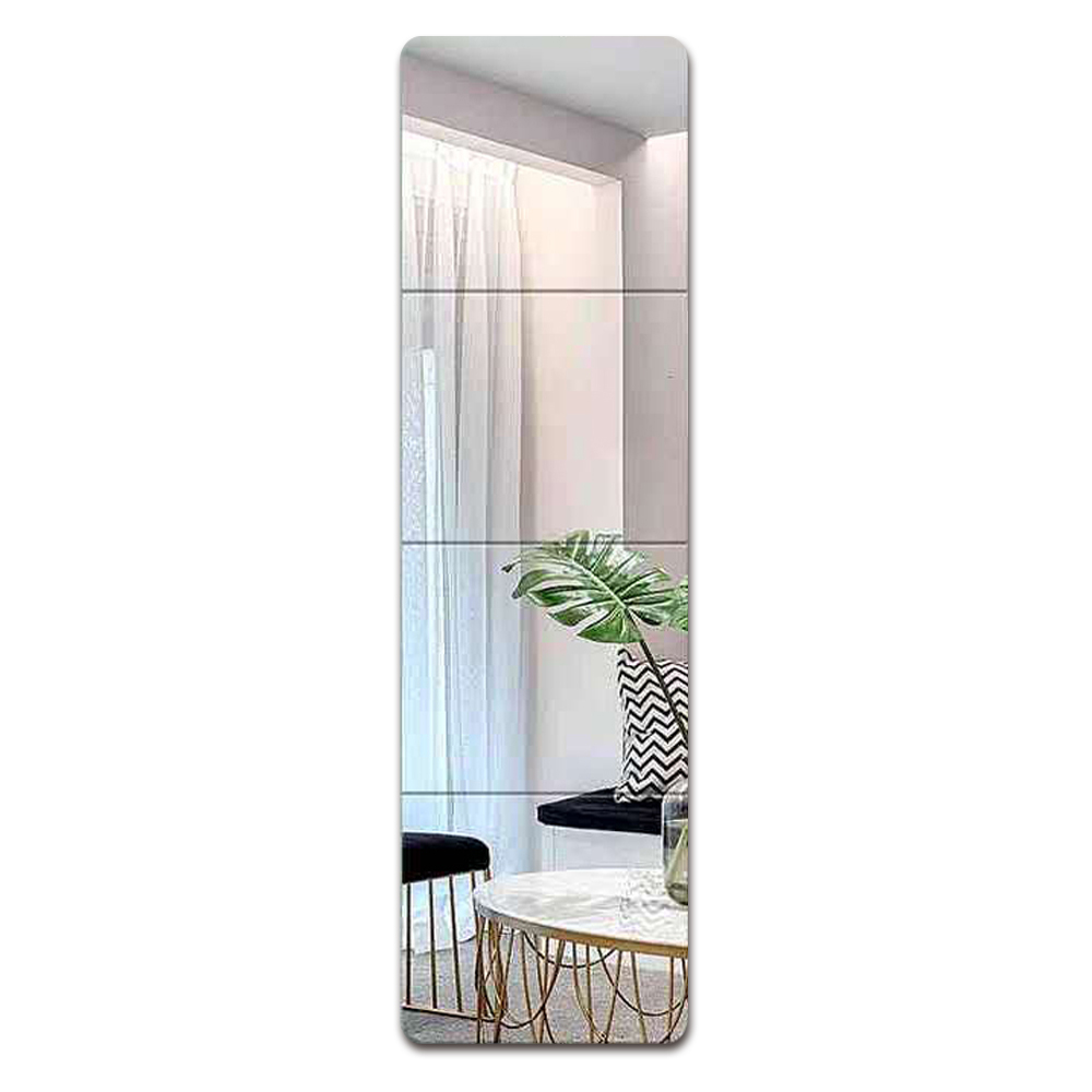 Safety Explosion-Proof Wall-Bedroom Full-Length Mirror Mosaic Bathroom Rimless Combination Dressing Mirror 30*30cm 