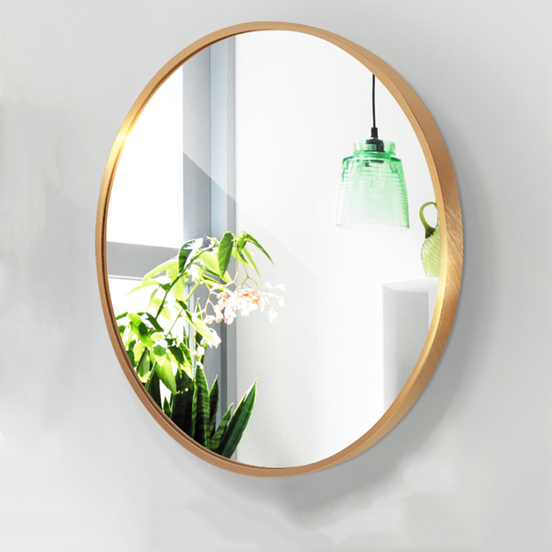 Aluminum alloy diameter 40cm round frame bathroom mirror