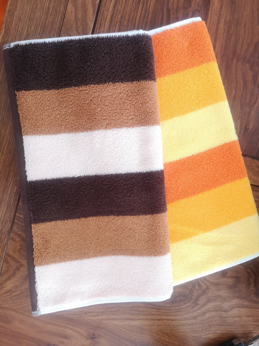 100% cotton color stripe towel