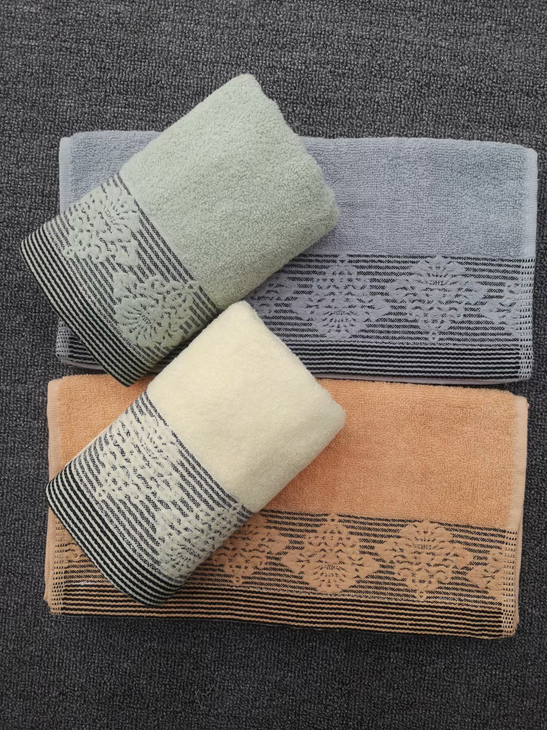 Jacquard satin towel 100% cotton 