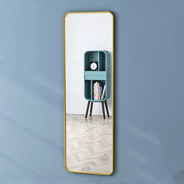 130*40cm iron frame mirror that can be hung on the wall or standing on the ground Iron long mirror