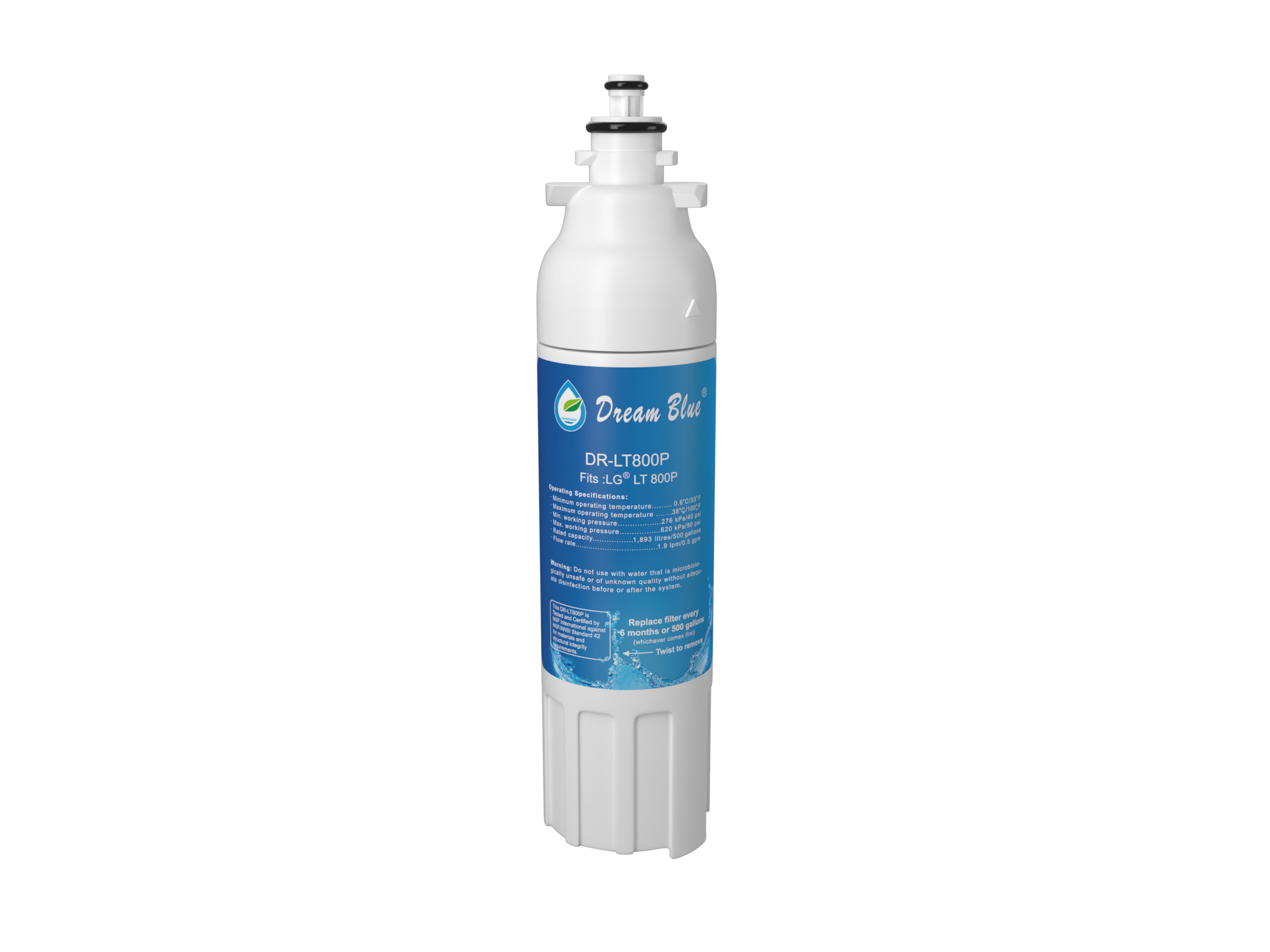 NSF42 ISO9001 Certificated LT800P Easy Install Household Replacement Refrigerator Water Filter