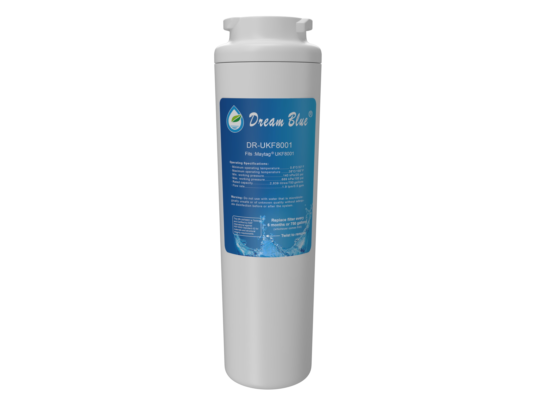 NSF China Manufacturer Fridge Filter Replacement Maytag UKF8001 4396395 EDR4RXD1 PT-8001 Refrigerator Water Filter