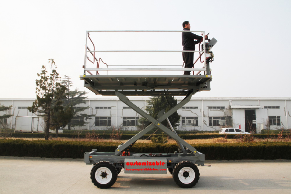 4GP-1200 Self-propelled orchard picker lift pluck picking platform for apple tree harvester