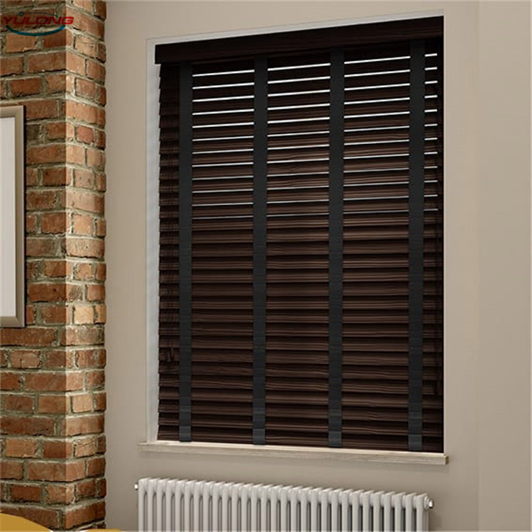 YL professional manufacture interior design wood blinds black color