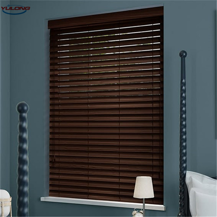 Home decor Elegant Classic Roll Up 50MM Window Shutter Venetian Blinds Wooden Blind