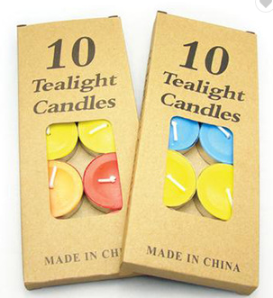 Hot sale 8hrs burning time 10pc tealight candle flameless candle in box 