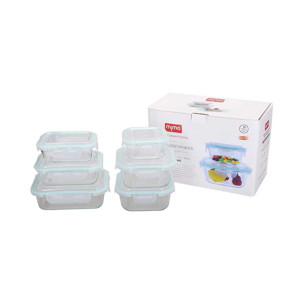 Glass Lunch Box Color Gift Set