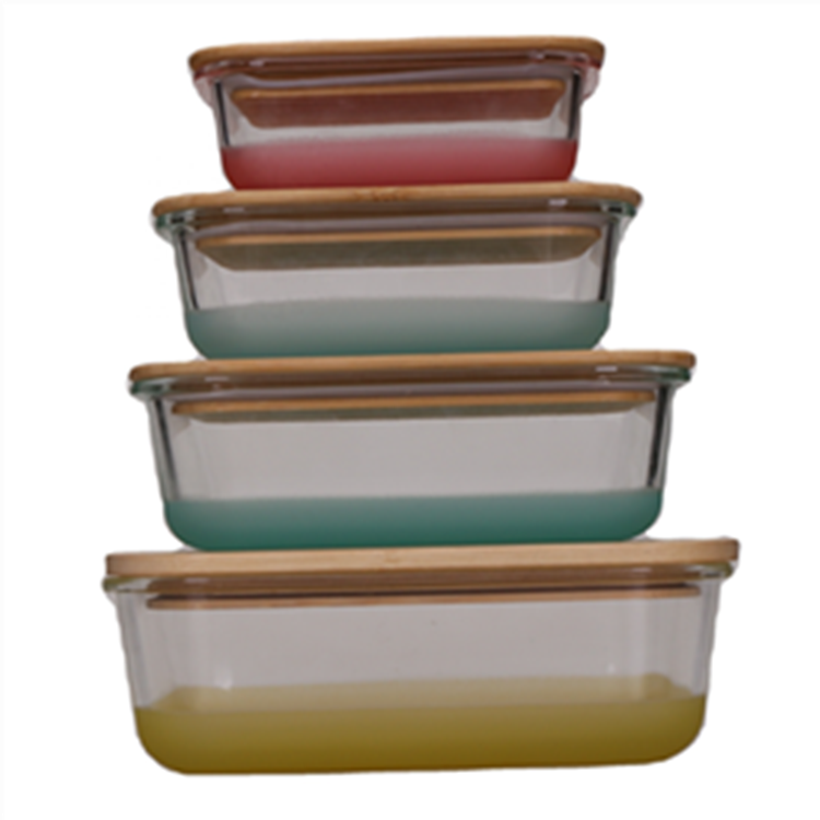 Spray Silicone Lunchbox with Bamboo Lid