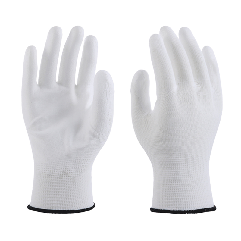 China Wholesale PU Coated Safety Gloves-White