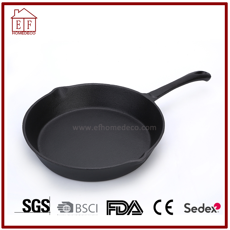 Cast iron cookware frying pan skillet