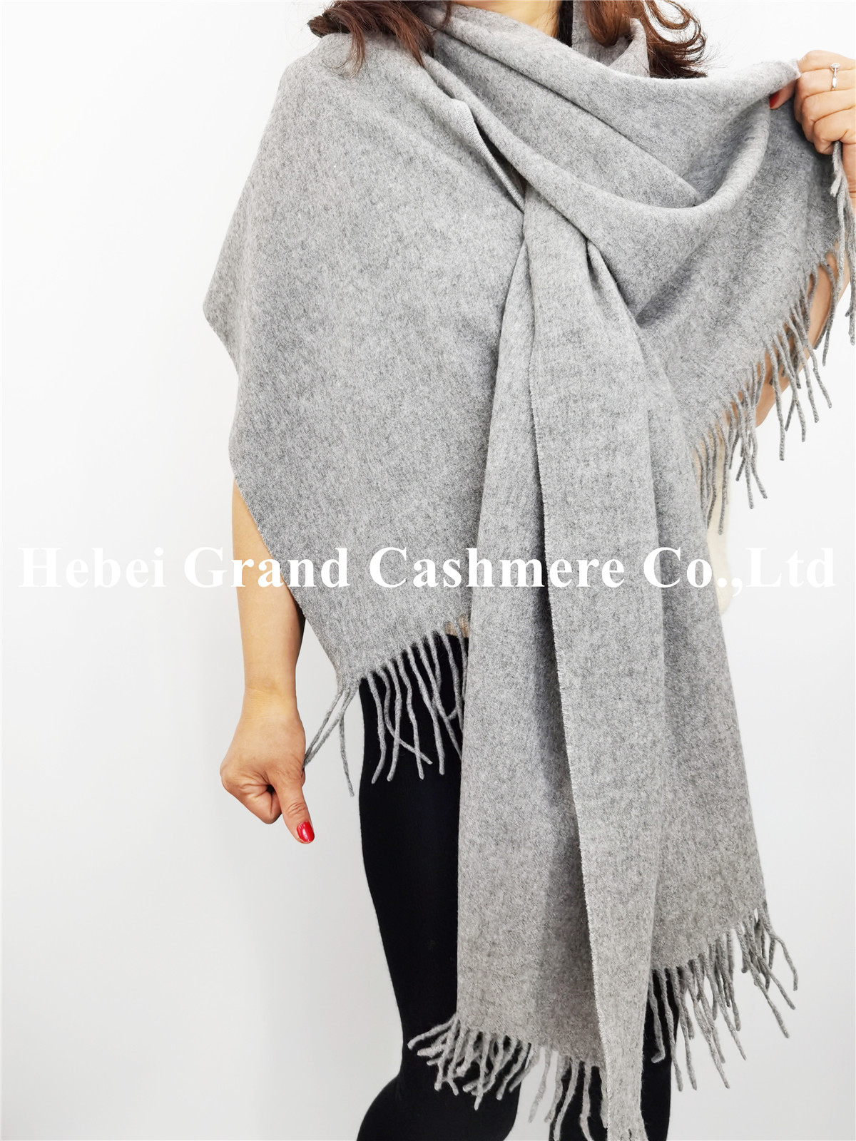 cashmere wool armhole poncho shawl