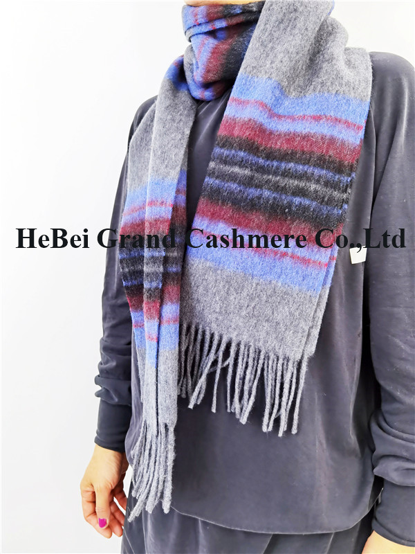 MEN'S 100%LAMBSWOOL PLAID SCARF FOR FW