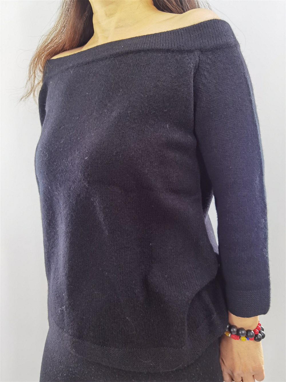 Cashmere boat neck sweater